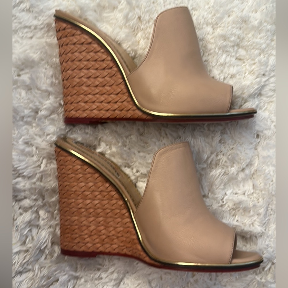 Blush nude wedges. New with tags. Made in Italy